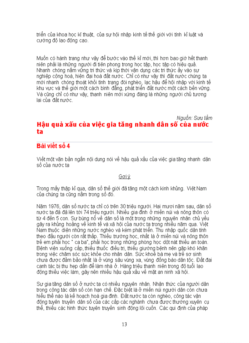 image for page Cách làm và tuyển tập các bài văn nghị luận Lớp 9 P1