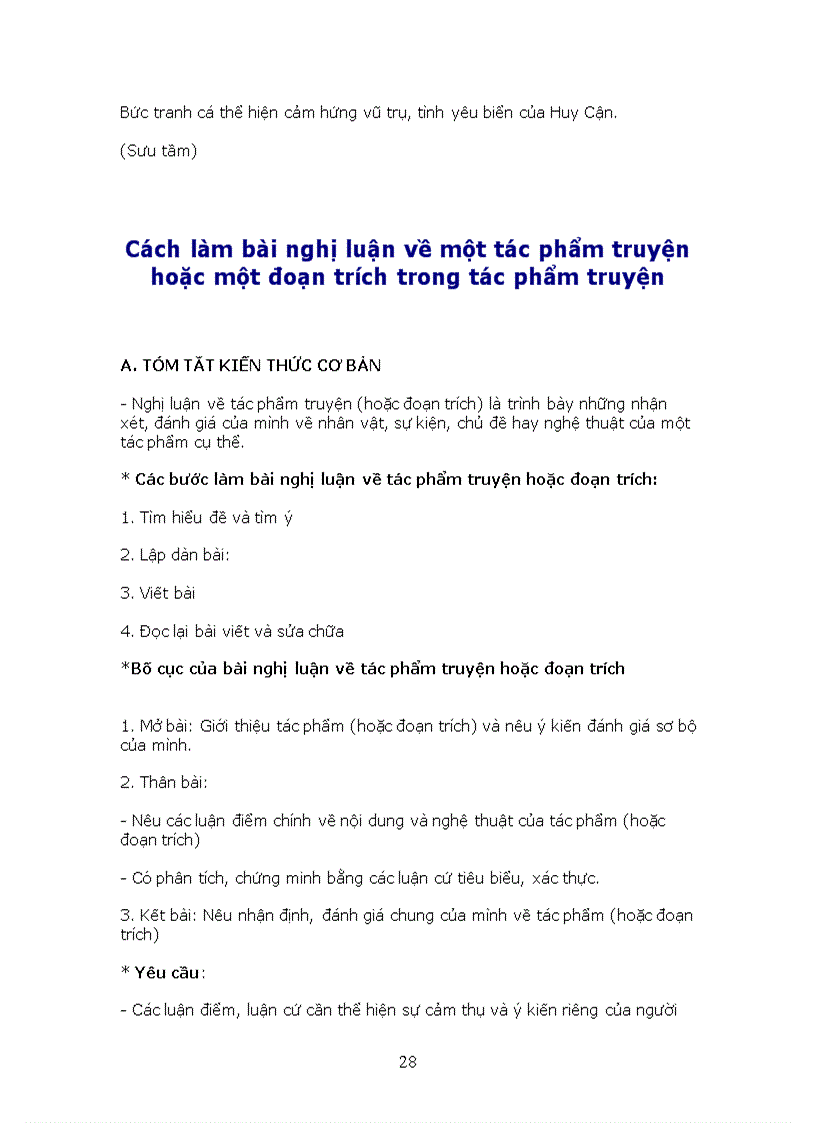 image for page Cách làm và tuyển tập các bài văn nghị luận Lớp 9 P1