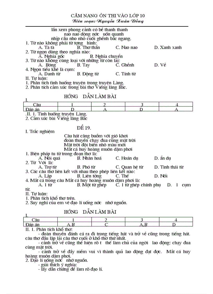 image for page Cẩm nang ôn thi vào lớp 10 Phần I 20 bộ đề