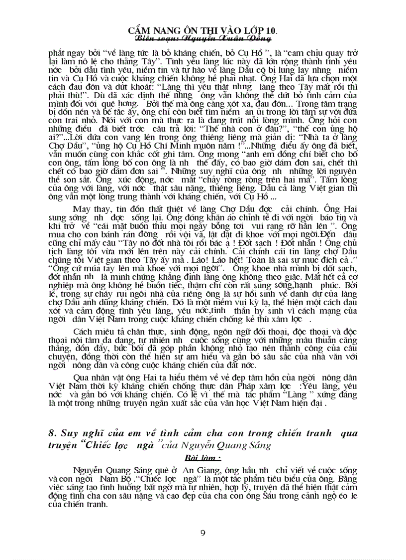 image for page Cẩm nang ôn thi vào lớp 10 Phần 2 35 bài văn tự luận