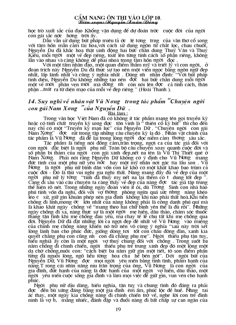 image for page Cẩm nang ôn thi vào lớp 10 Phần 2 35 bài văn tự luận