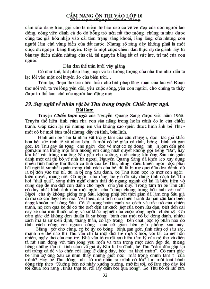 image for page Cẩm nang ôn thi vào lớp 10 Phần 2 35 bài văn tự luận