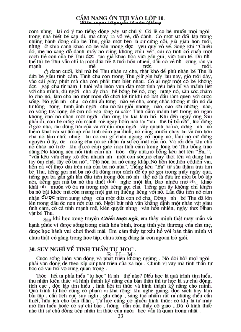 image for page Cẩm nang ôn thi vào lớp 10 Phần 2 35 bài văn tự luận