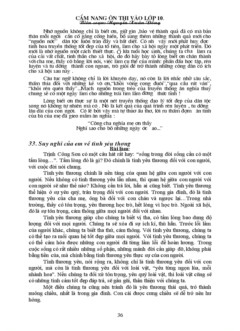 image for page Cẩm nang ôn thi vào lớp 10 Phần 2 35 bài văn tự luận