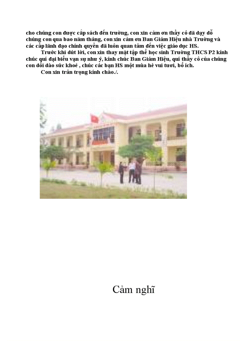 image for page Cảm nghĩ của học sinh