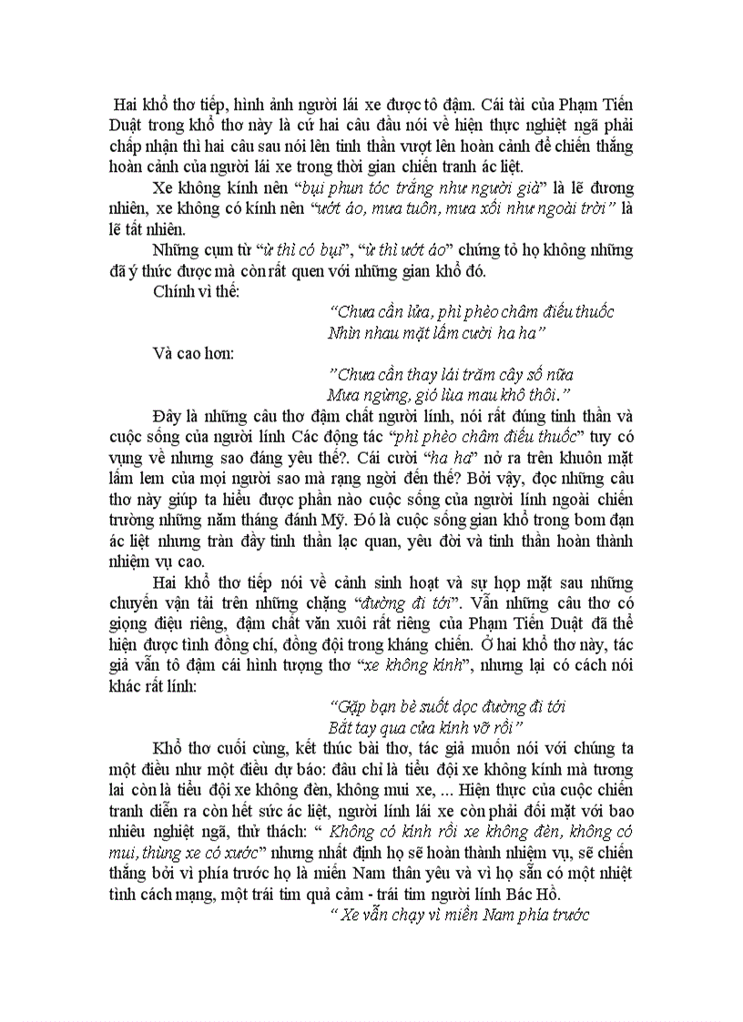 image for page Cảm nhận của em về B&#224;i thơ Tiểu đội xe kh&#244;ng k&#237;nh