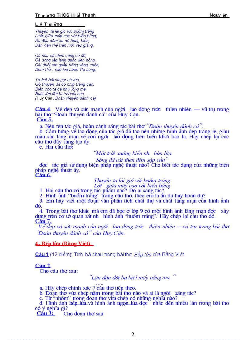 image for page Cau hoi on thi lop 10