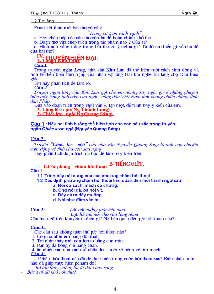 image for page Cau hoi on thi lop 10