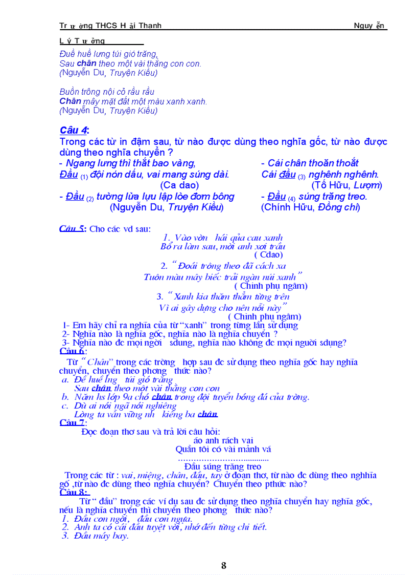 image for page Cau hoi on thi lop 10