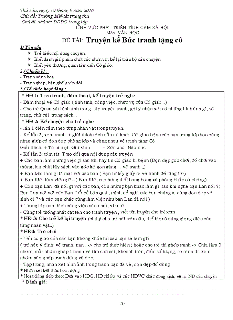 image for page Chu đề truong mầm non