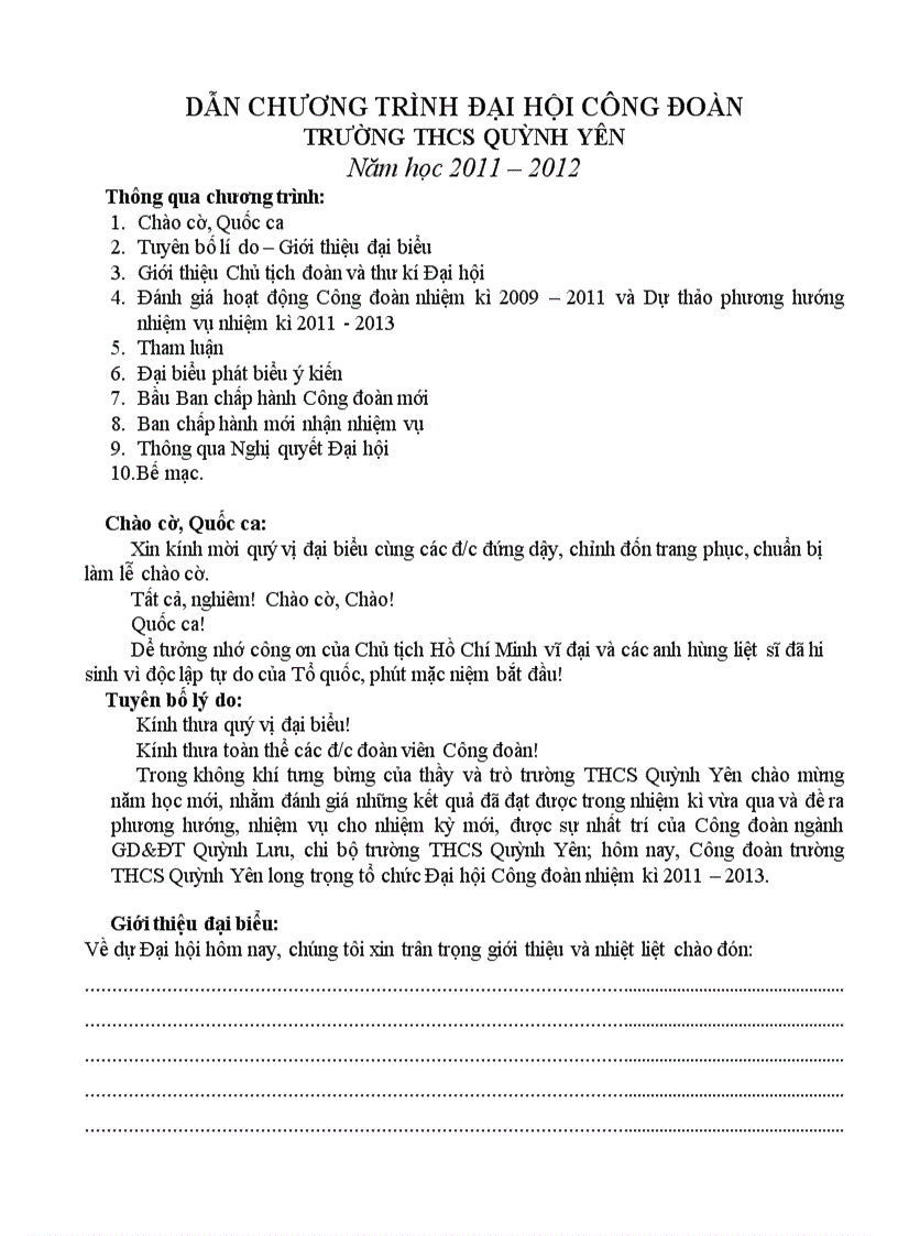 image for page Chương trình ĐH Công đoàn và Hội nghị kế hoạch