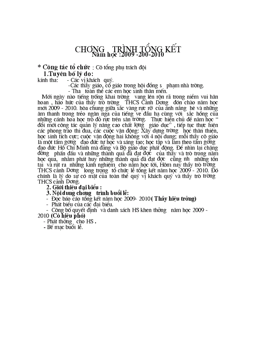 image for page Chuong trinh tong ket nam hoc