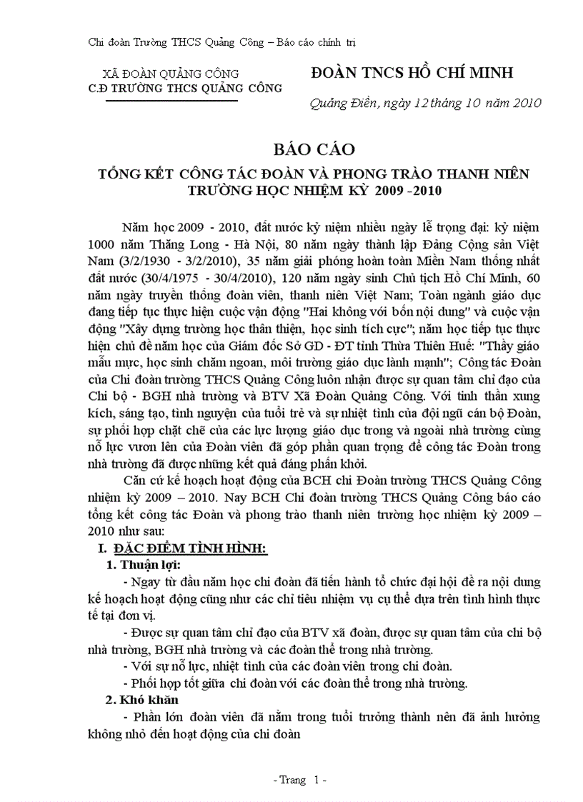 image for page Dai hoi chi doan