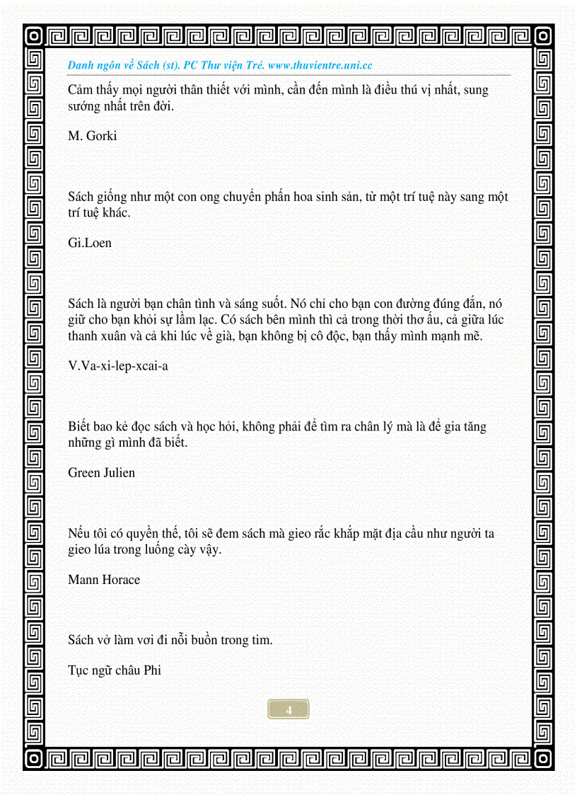 image for page Danh ngôn về sách