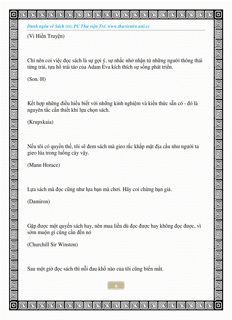 image for page Danh ngôn về sách