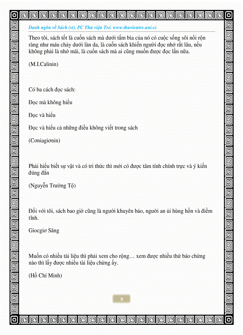 image for page Danh ngôn về sách