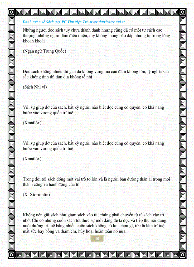 image for page Danh ngôn về sách