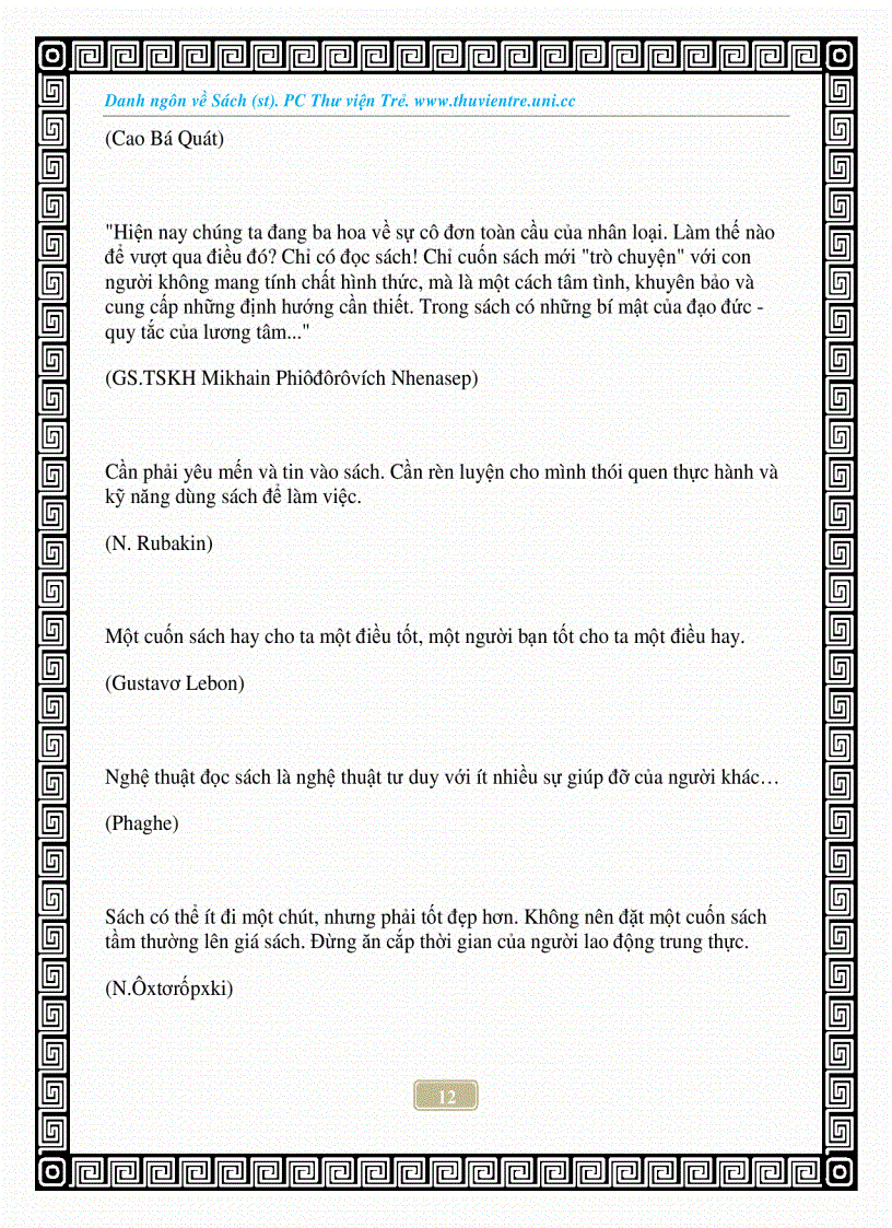 image for page Danh ngôn về sách