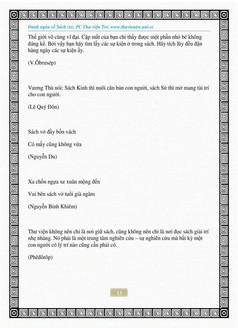 image for page Danh ngôn về sách