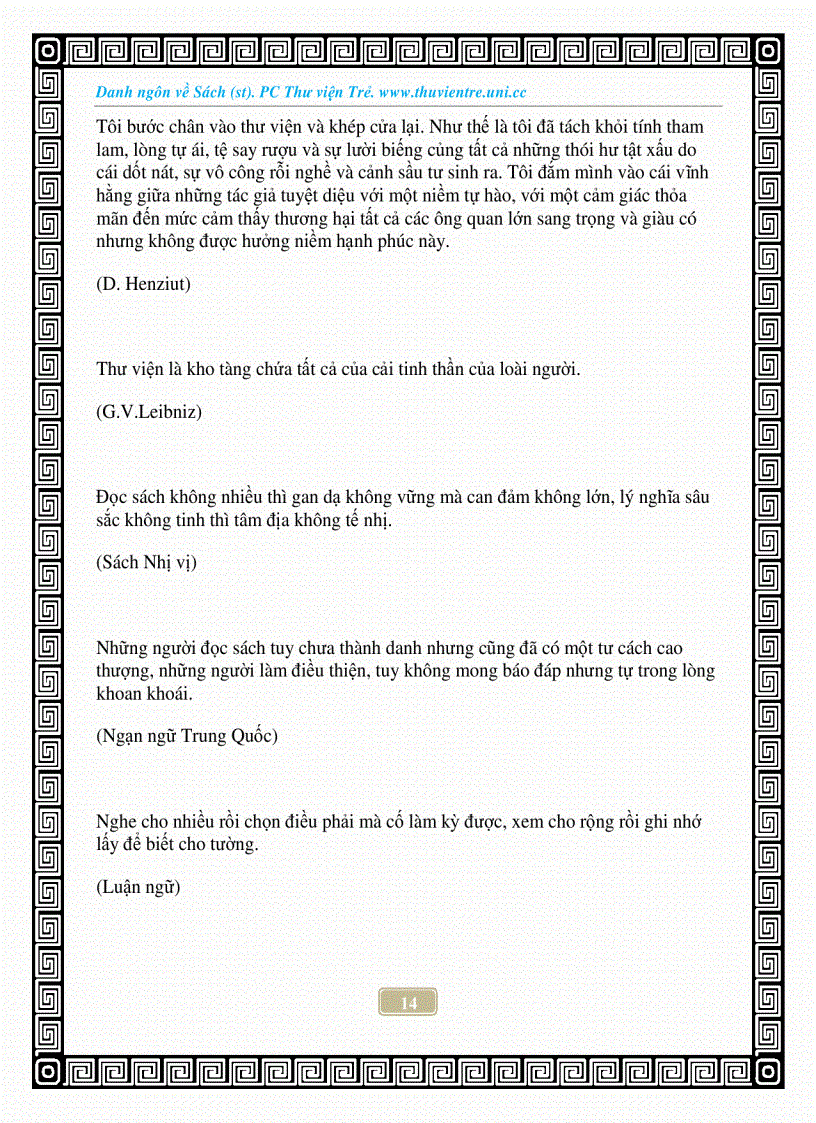 image for page Danh ngôn về sách