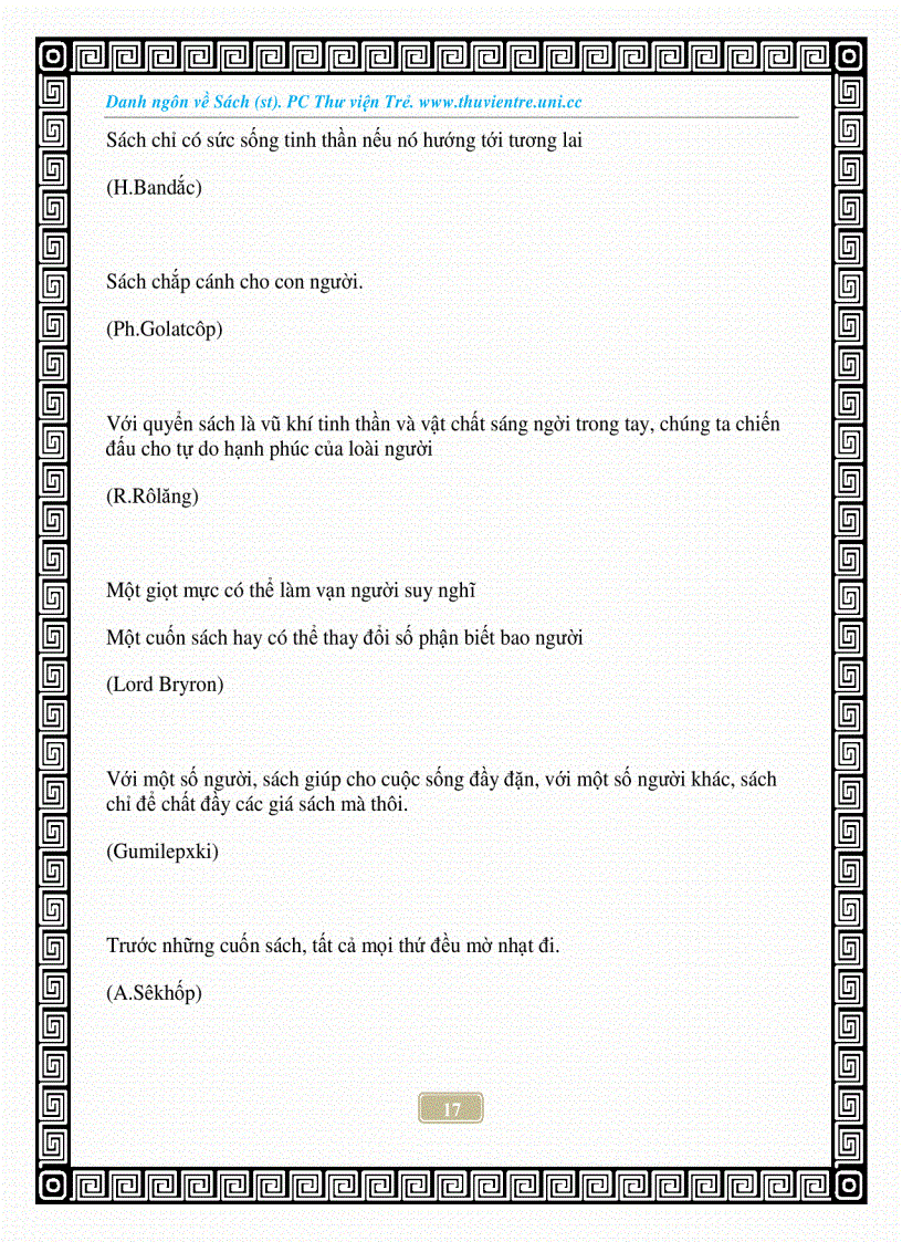 image for page Danh ngôn về sách