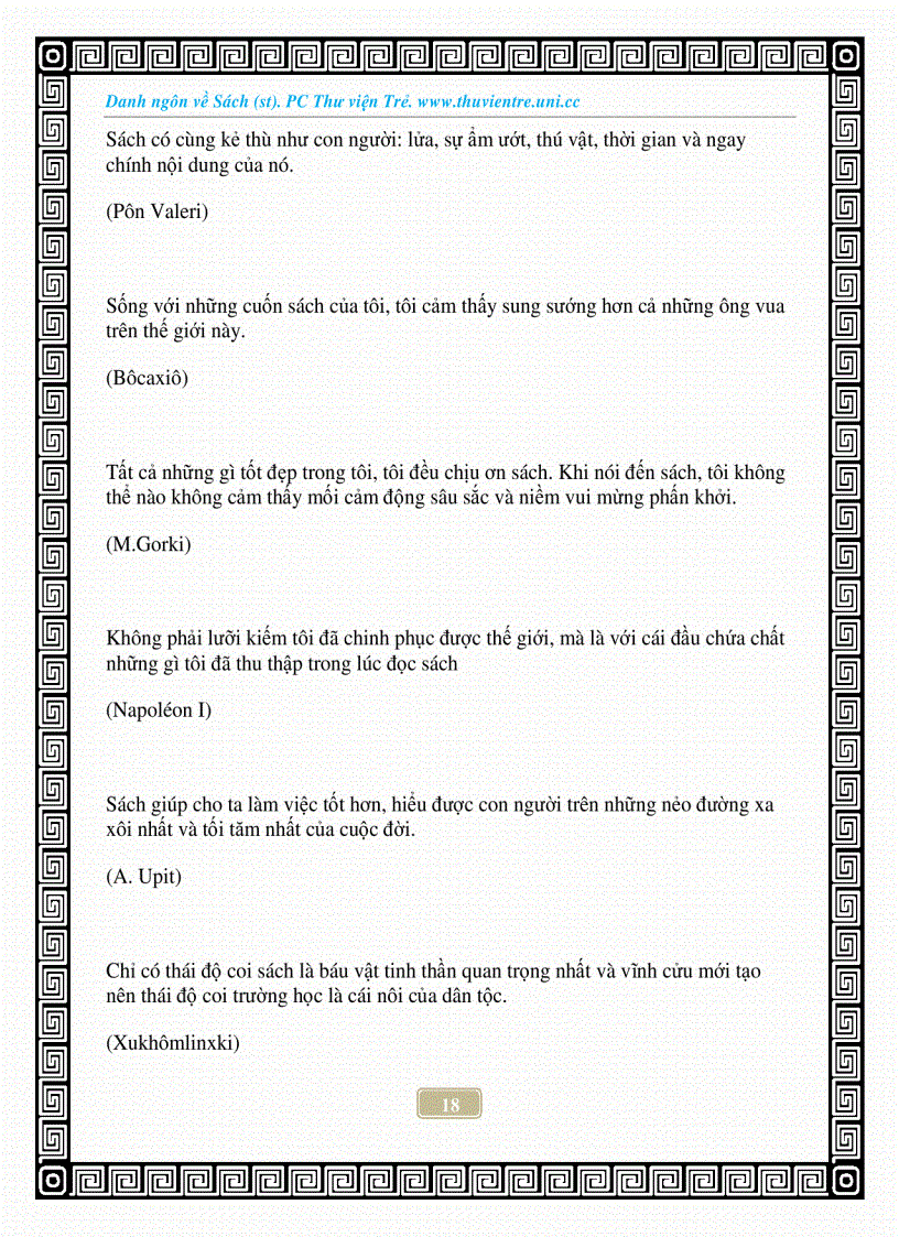 image for page Danh ngôn về sách