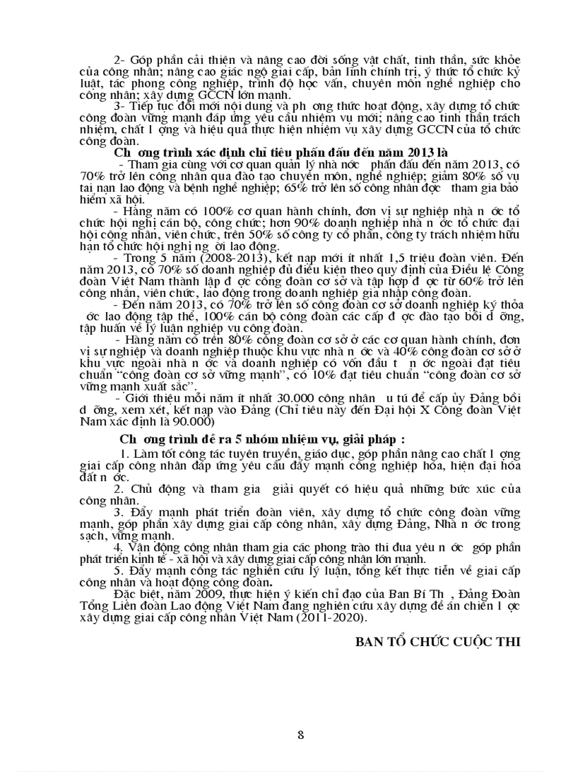 image for page Đáp án Thi tìm hiểu 80 năm Công Đoàn Việt Nam 2009