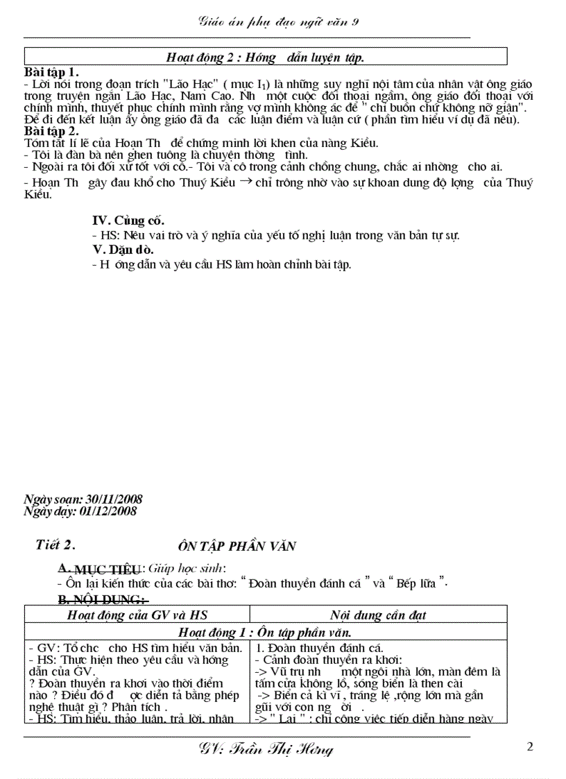 image for page Dạy chiều văn 9