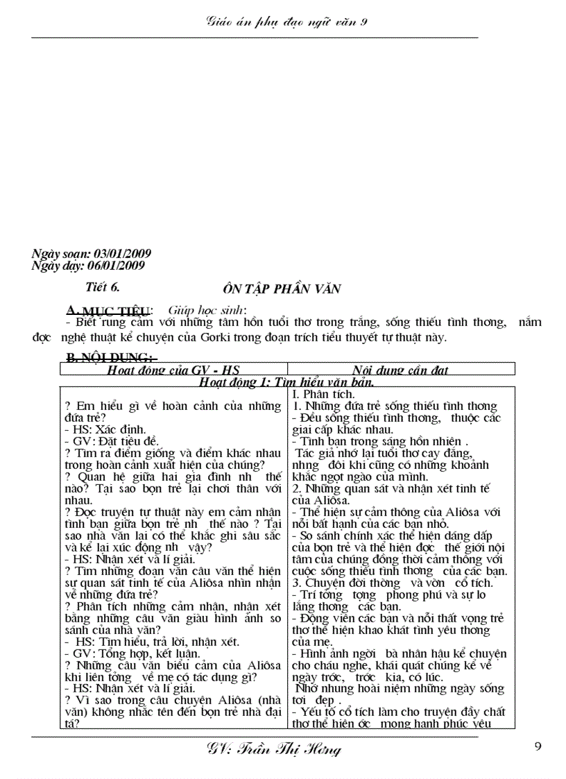 image for page Dạy chiều văn 9