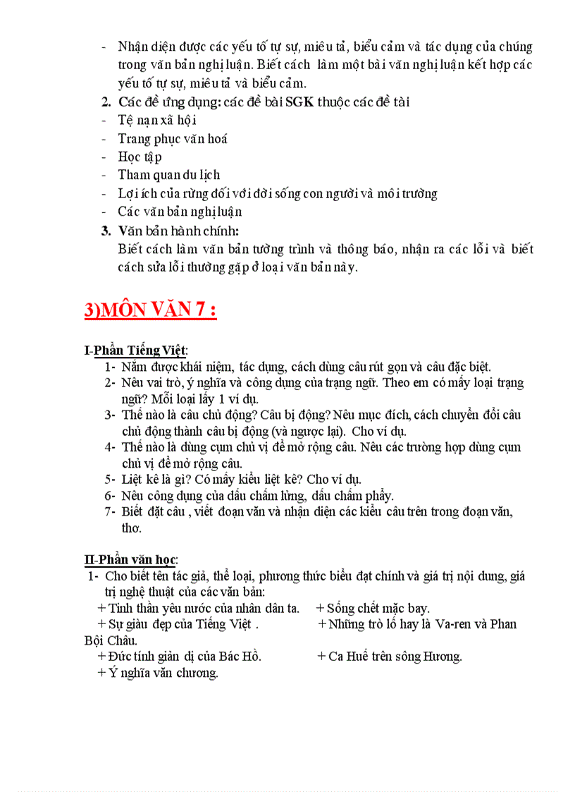 image for page Đề cương ôn tập môn văn