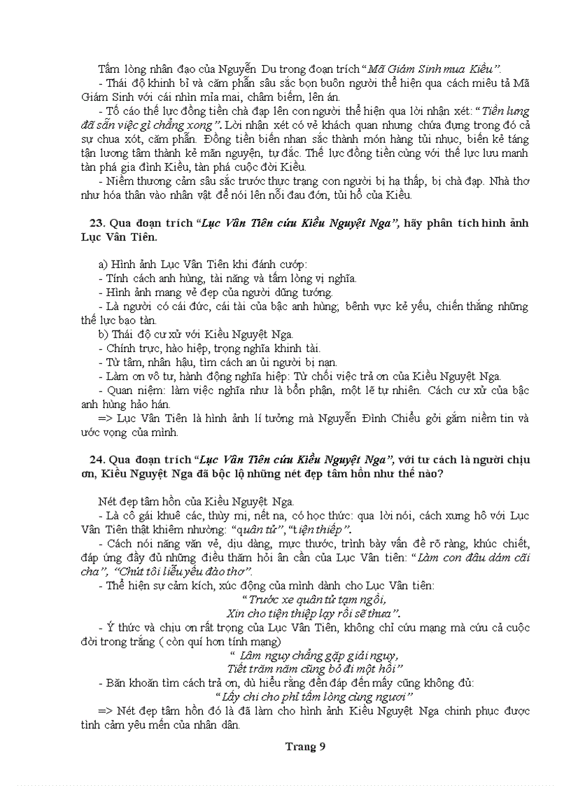 image for page Đề cương ôn tập Ngữ văn 9 chi tiết