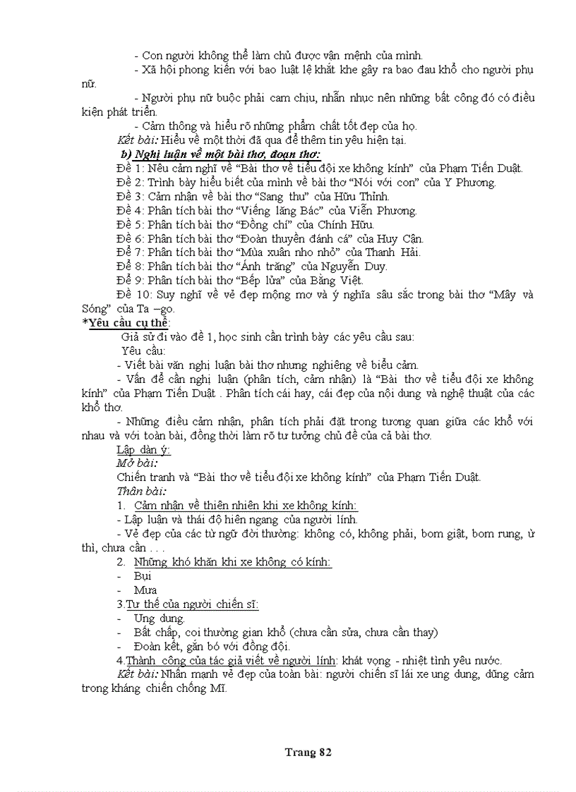 image for page Đề cương ôn tập Ngữ văn 9 chi tiết