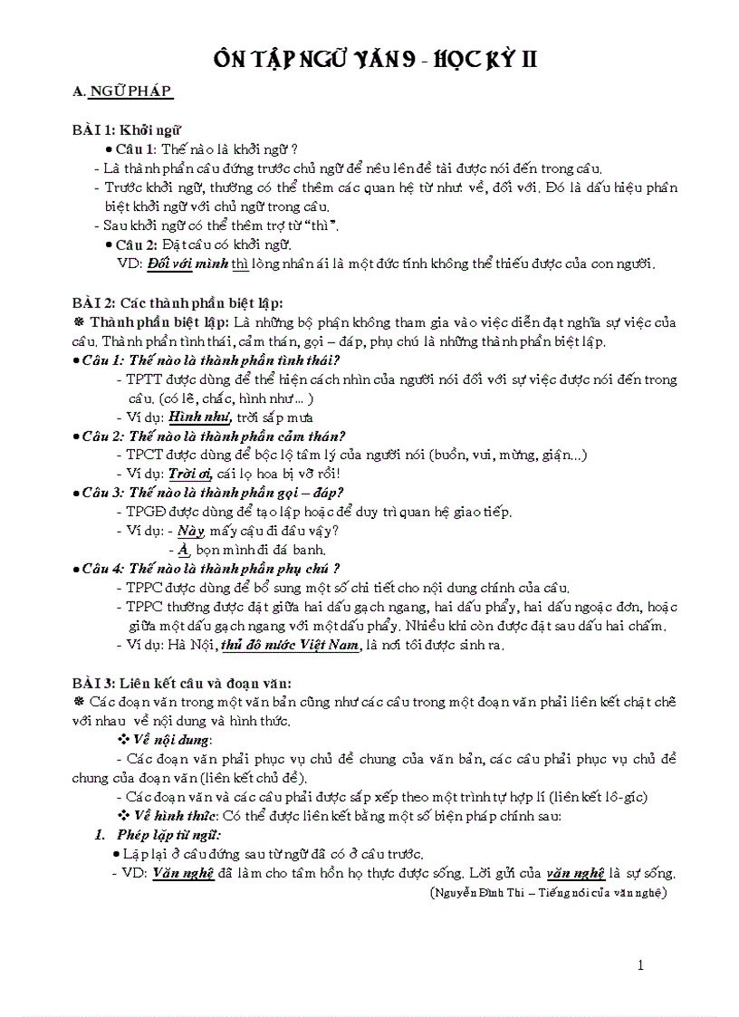 image for page Đề cuơng ôn tập ngữ văn lớp 9