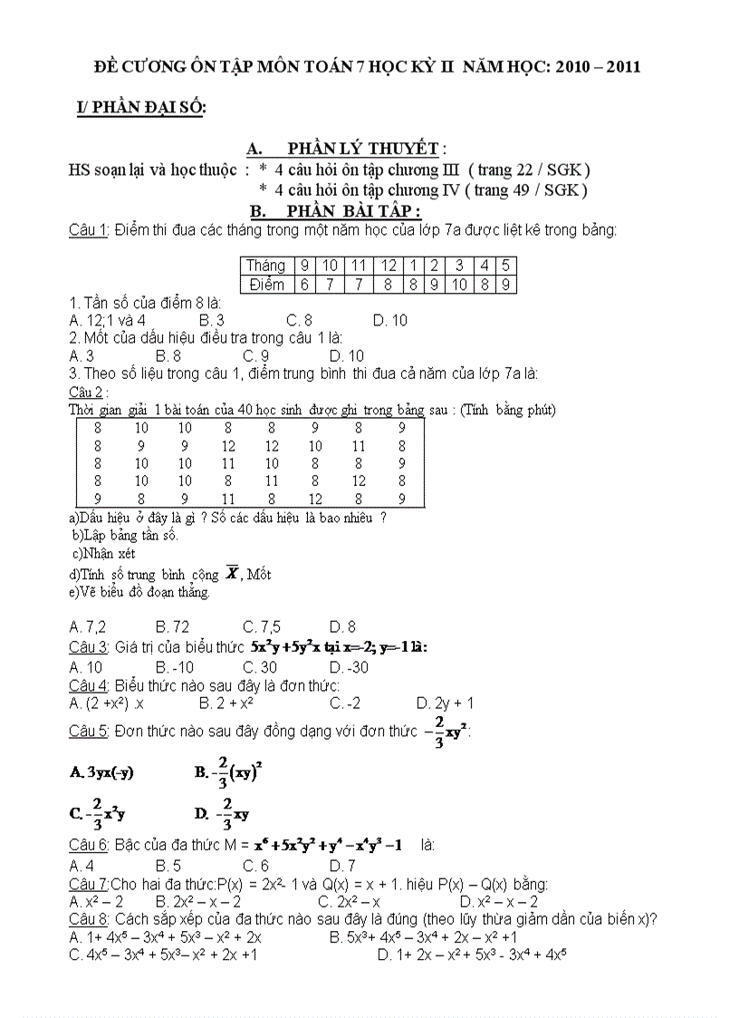 image for page Đề cương ôn tập toán 7