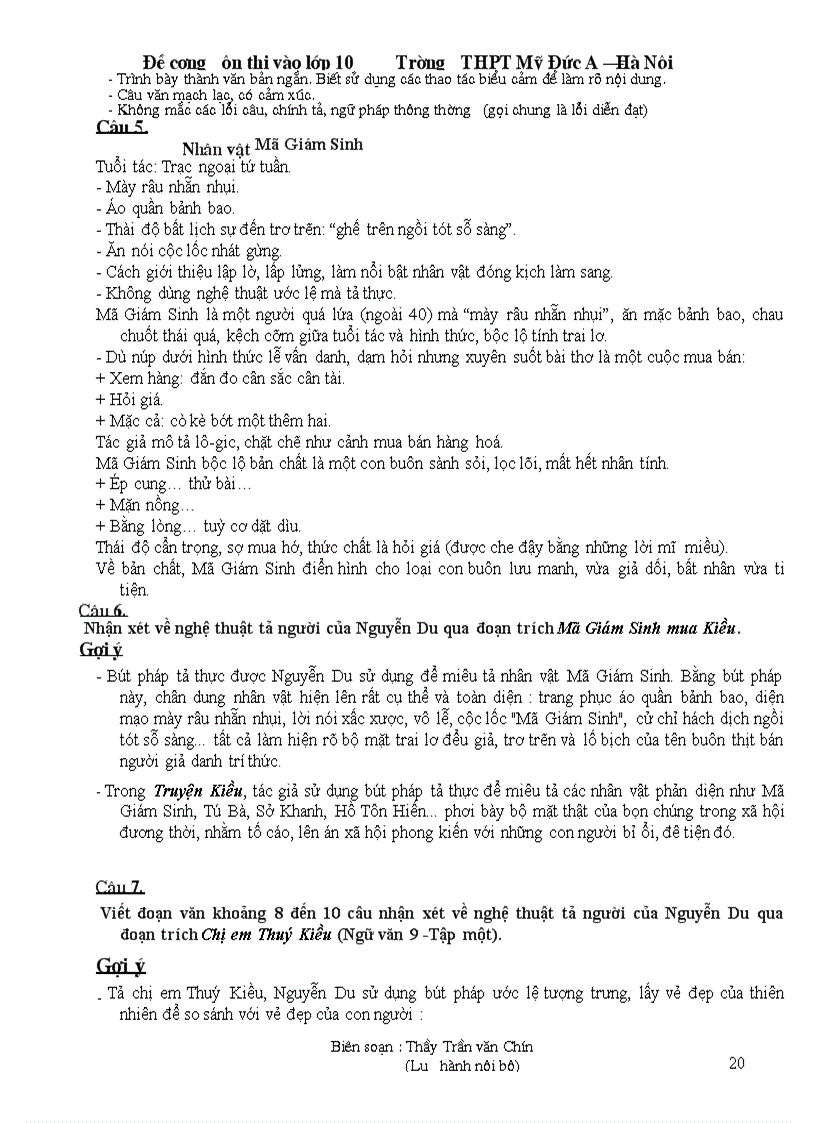 image for page Đề cương ôn thi vào lớp 10