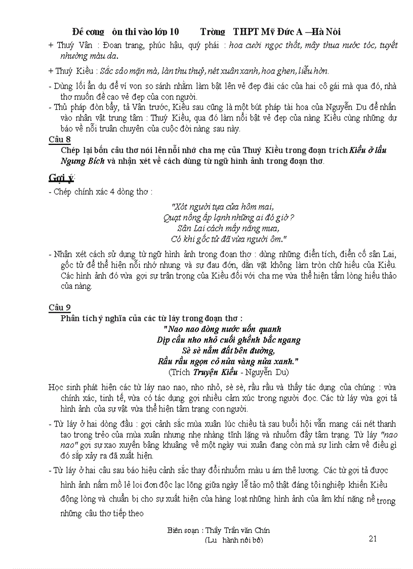 image for page Đề cương ôn thi vào lớp 10