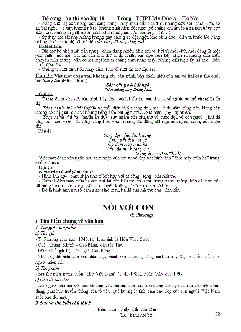 image for page Đề cương ôn thi vào lớp 10