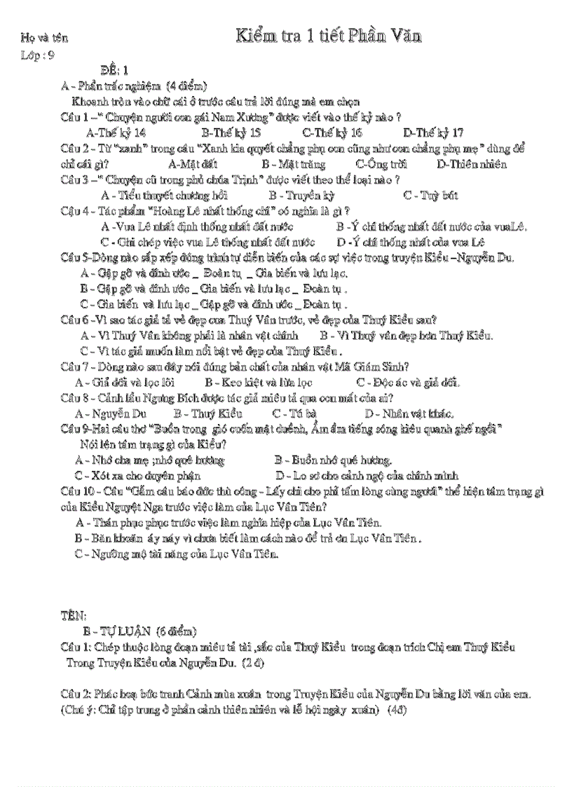 image for page De Kiem tra 1 tiet phan Van