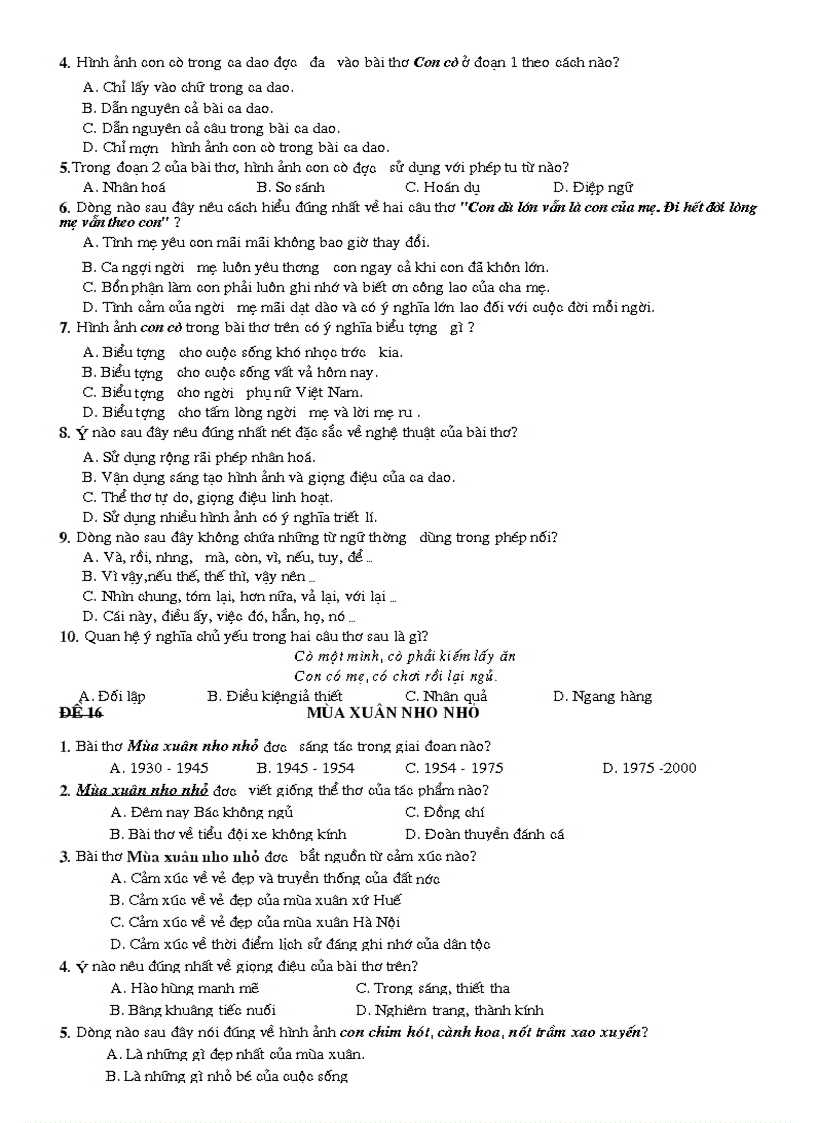 image for page Đề kiểm tra Ngữ văn 9