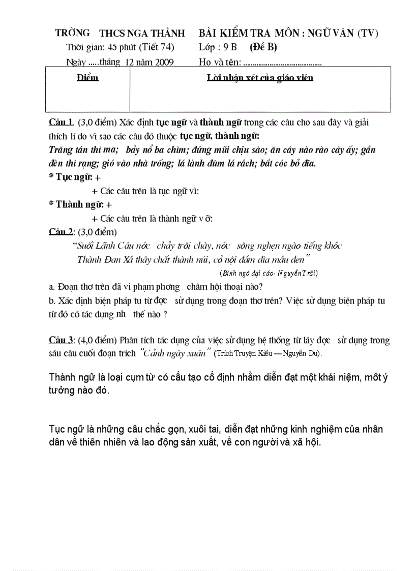 image for page Đề kiểm tra văn 9 tiết 74