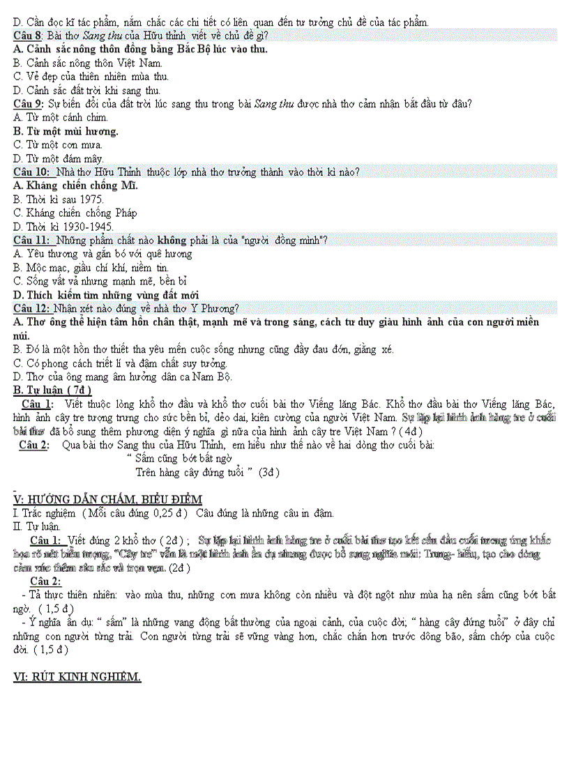 image for page Đề KT 1t văn9 Có ma tran