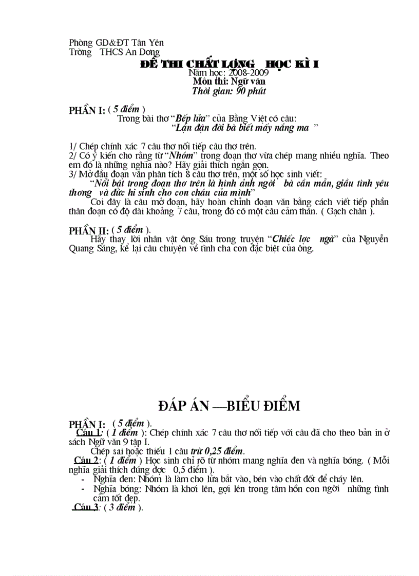 image for page Đề thi HK1 văn 9 có ma trận