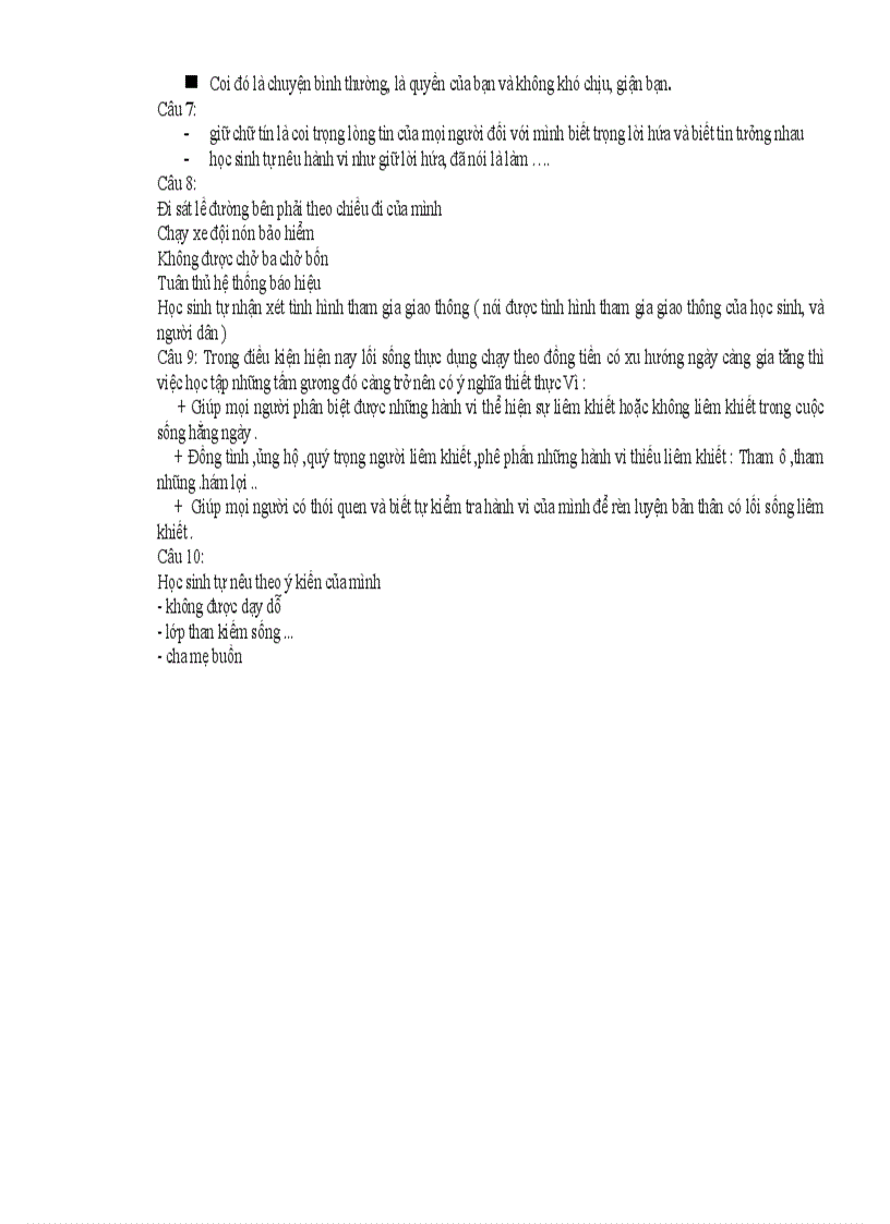 image for page Đê Thi HKI Môn GDCD 8 9