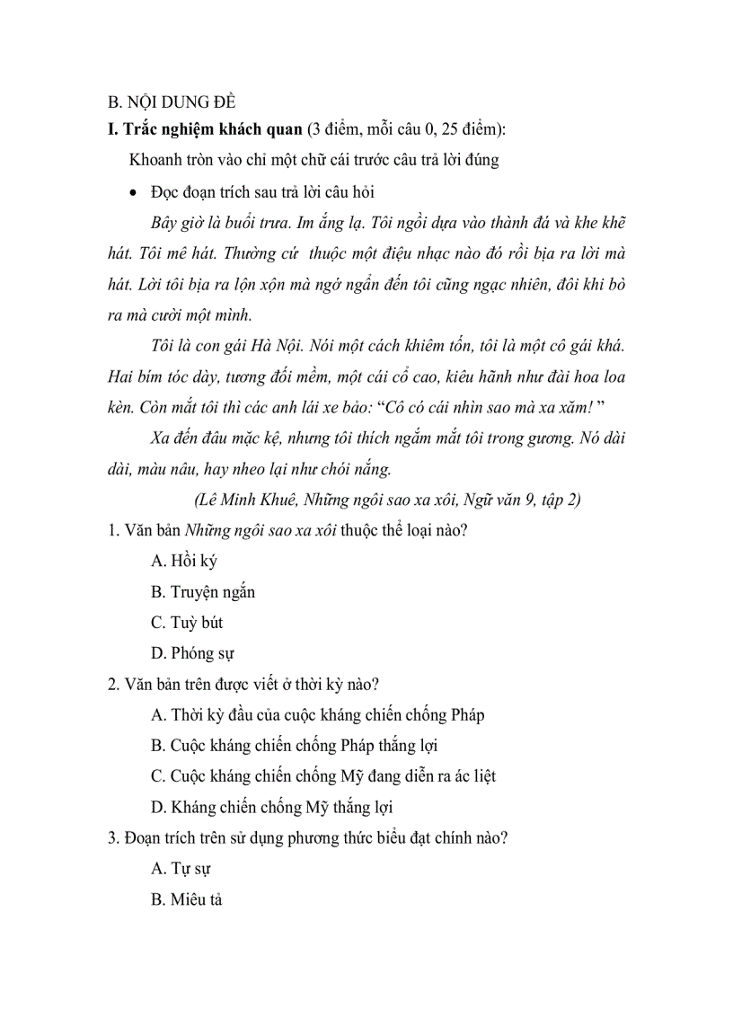 image for page Đề thi HKII Ngữ văn 9 1