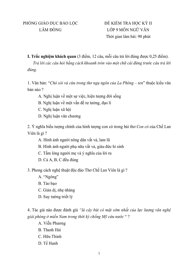 image for page Đề thi HKII Ngữ văn 9 8