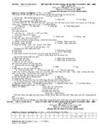 Đề thi thử Ngữ văn vào 10 2