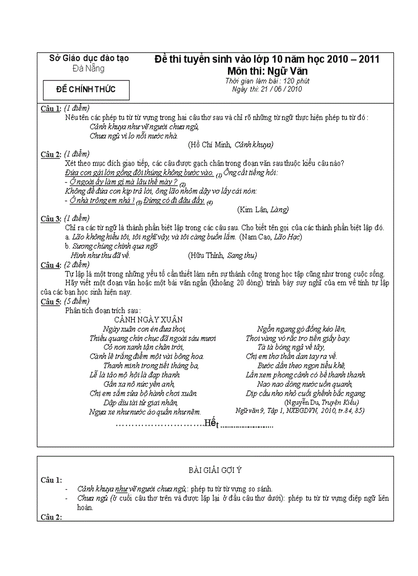 image for page De thi vao 10 Da Nang hot 10 11