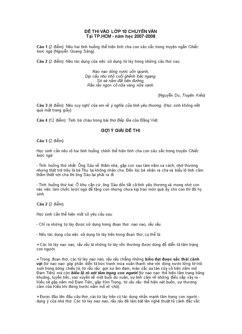 image for page Đề và gợi ý đề thi chuyên văn TPHCM