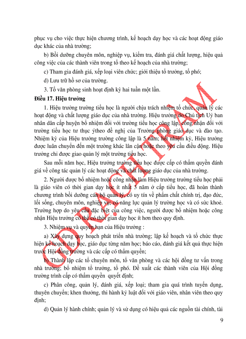 image for page Điều lệ trường tiểu học