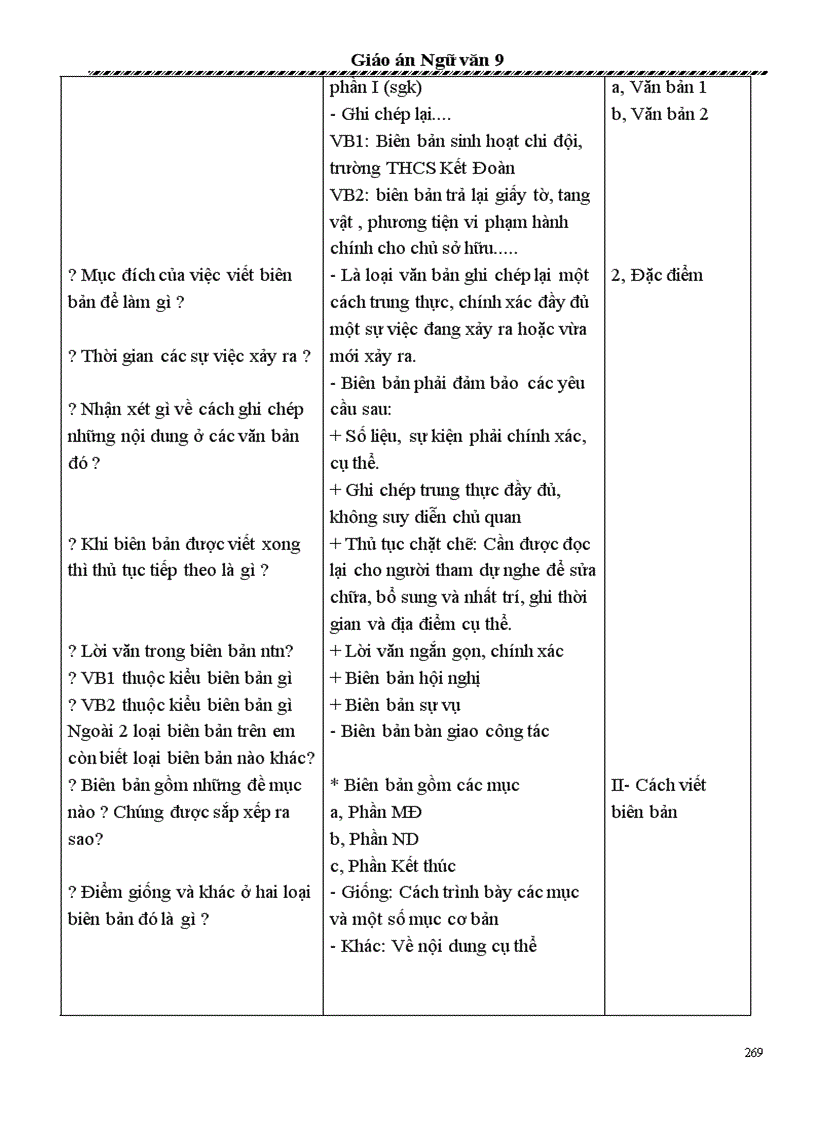 image for page GA ngữ văn 9 3 côt Chuẩn KTKN